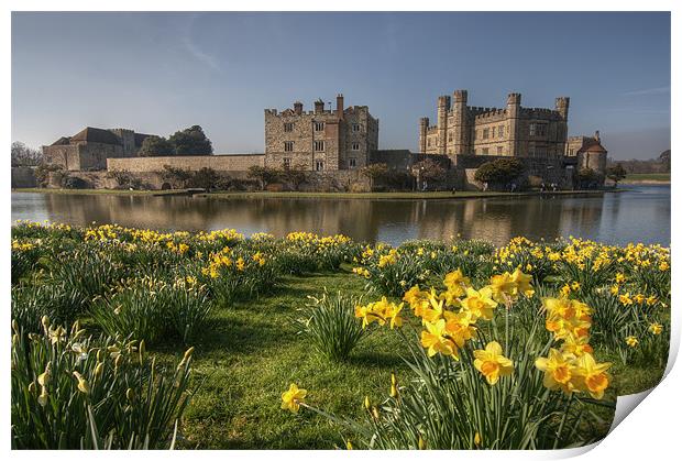 Spring at Leeds Castle Print by Stuart Gennery