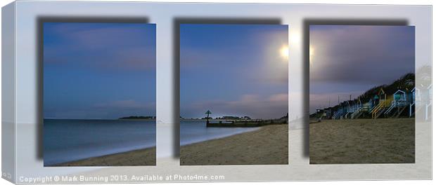 Calm Shores triptych Canvas Print by Mark Bunning