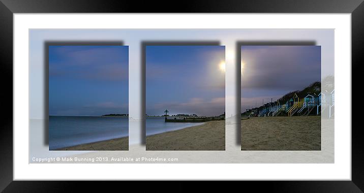 Calm Shores triptych Framed Mounted Print by Mark Bunning