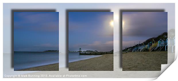 Calm Shores triptych Print by Mark Bunning