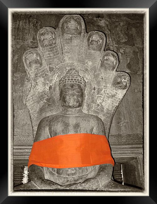 Budha with orange sash Framed Print by Gary Miles
