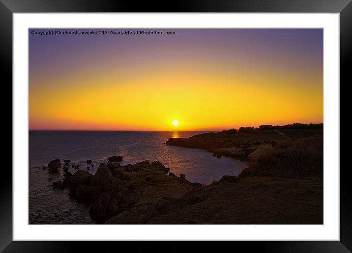 Morning Sunrise Framed Mounted Print by Canvas Prints by Kathy Chadwick