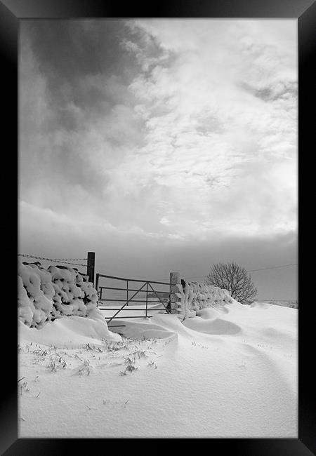 Snowy Gate Framed Print by Heather Athey