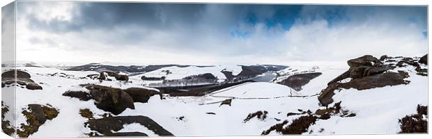 Whinstone Lee Tor Panorama Canvas Print by Jonathan Swetnam