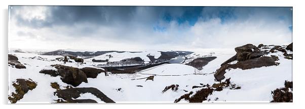 Whinstone Lee Tor Panorama Acrylic by Jonathan Swetnam