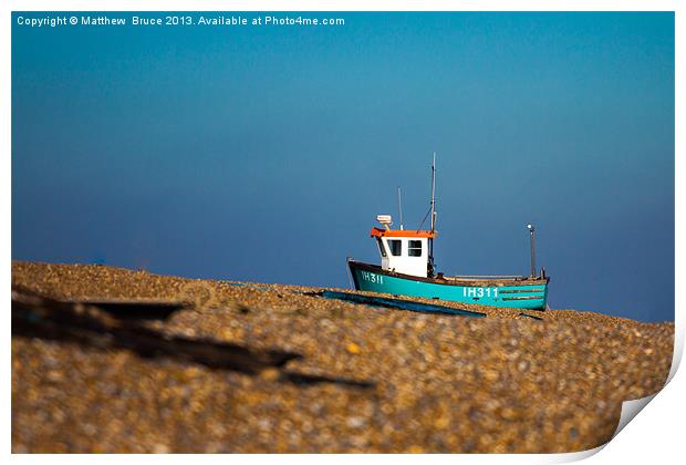 Waiting for the tide Print by Matthew Bruce