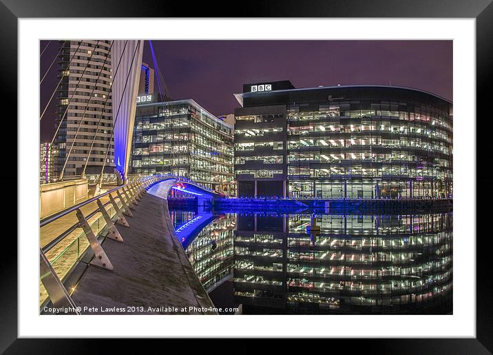 Media City Salford Quays Framed Mounted Print by Pete Lawless