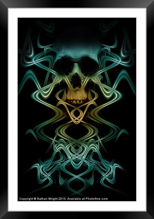 Abstract death Framed Mounted Print by Nathan Wright