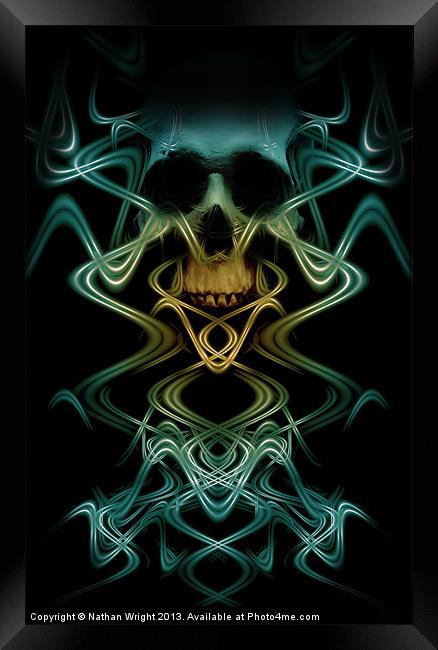 Abstract death Framed Print by Nathan Wright
