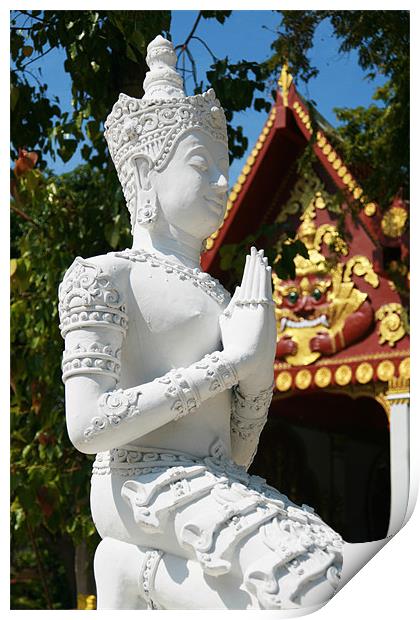 Thailand Buddhist Statue Print by Paul Corrigan