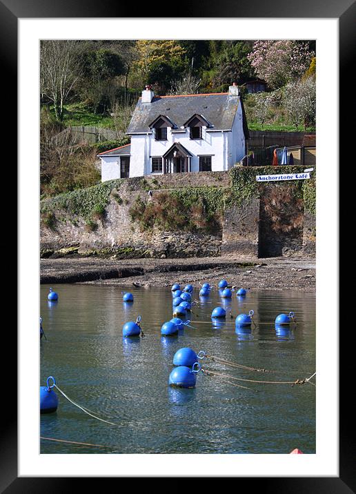 The Buoys in Blue Framed Mounted Print by John Piper