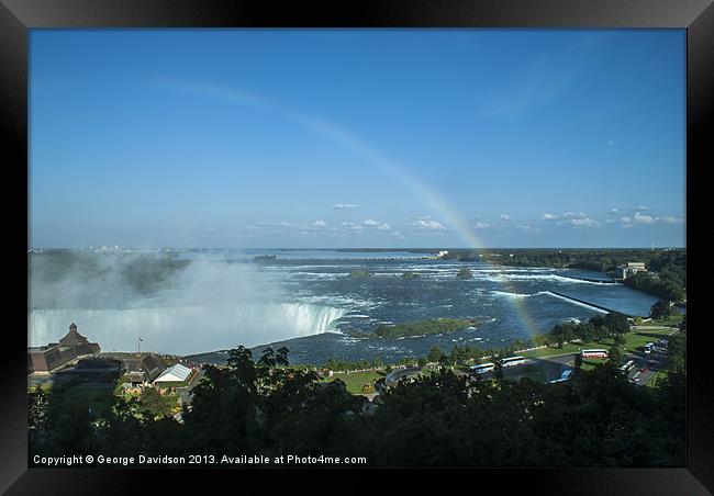 Rainbow Falls Framed Print by George Davidson