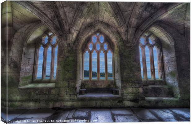 Abbey View Canvas Print by Adrian Evans