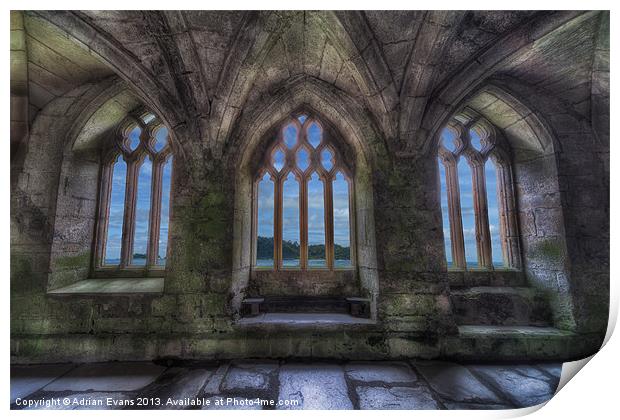 Abbey View Print by Adrian Evans