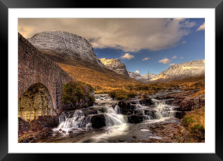 Russell Burn and the Bealach na Ba Framed Mounted Print by Derek Beattie