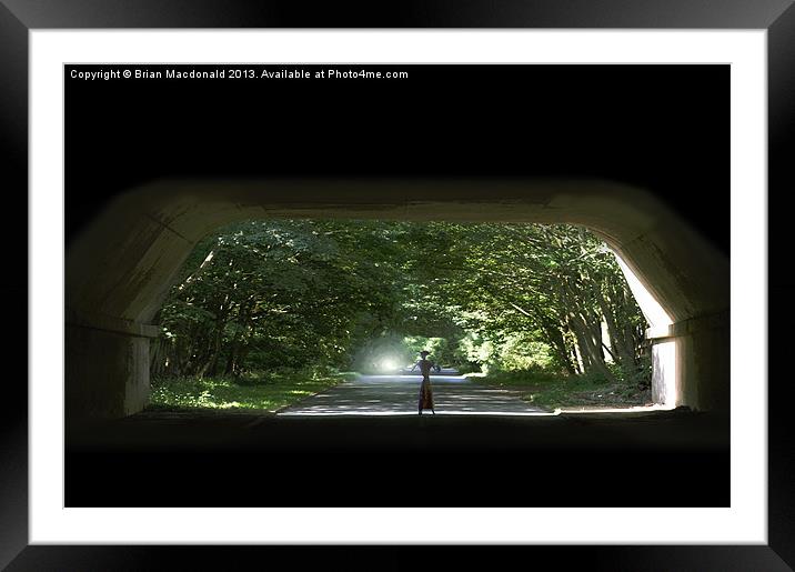 Light at the end of the tunnel Framed Mounted Print by Brian Macdonald