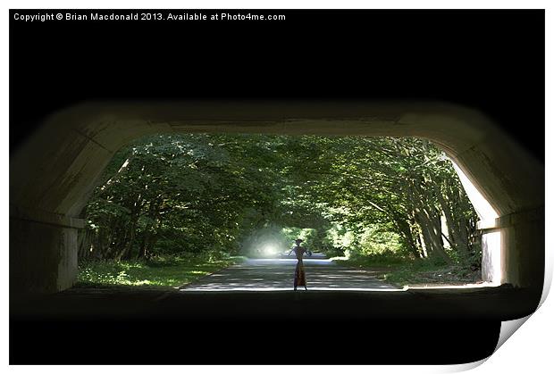 Light at the end of the tunnel Print by Brian Macdonald