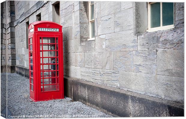 Red Telephone Box Canvas Print by Helen Northcott