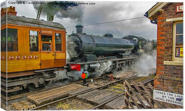Steam at Levisham Station Crossing Canvas Print by Trevor Kersley RIP