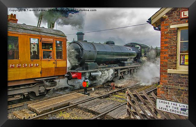 Steam at Levisham Station Crossing Framed Print by Trevor Kersley RIP