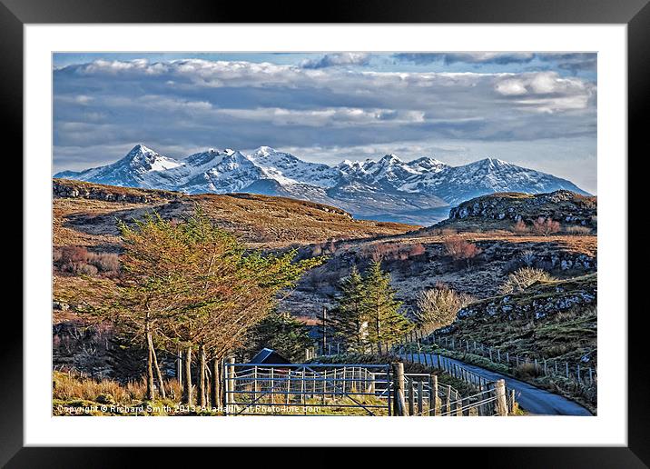 The Cuillin from Torvaig Framed Mounted Print by Richard Smith