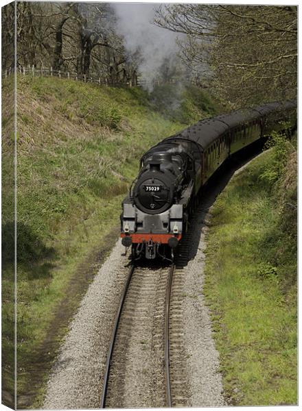 Steaming Around The Bend Canvas Print by Nigel Jones