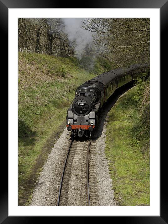 Steaming Around The Bend Framed Mounted Print by Nigel Jones