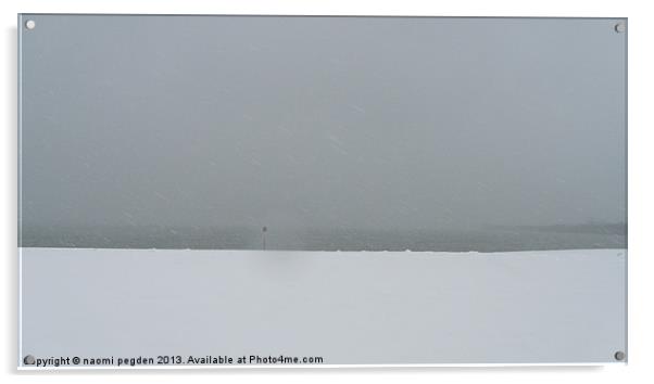 Winter beach Acrylic by N C Photography