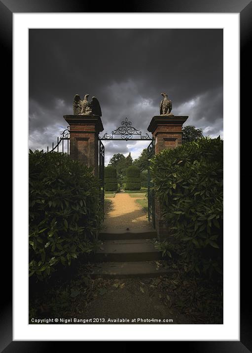The Gate Framed Mounted Print by Nigel Bangert