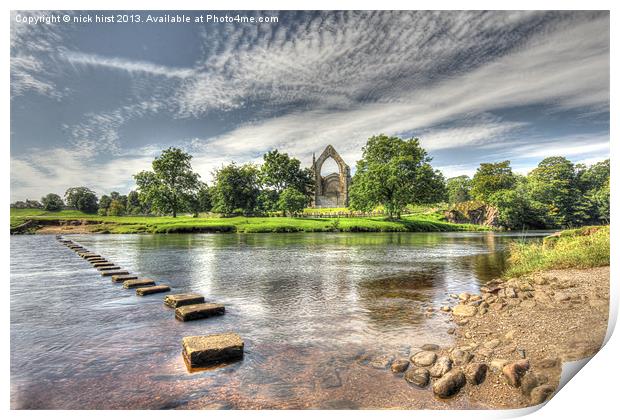 Bolton Abbey Print by nick hirst