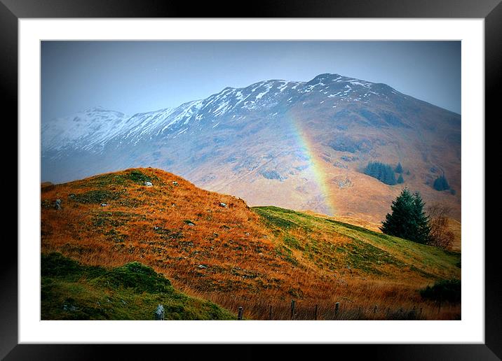 cluanie rainbow Framed Mounted Print by dale rys (LP)