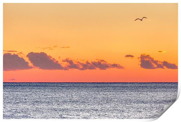 ITALY SUNSET OVER THE SEA Print by Donatella Piccone