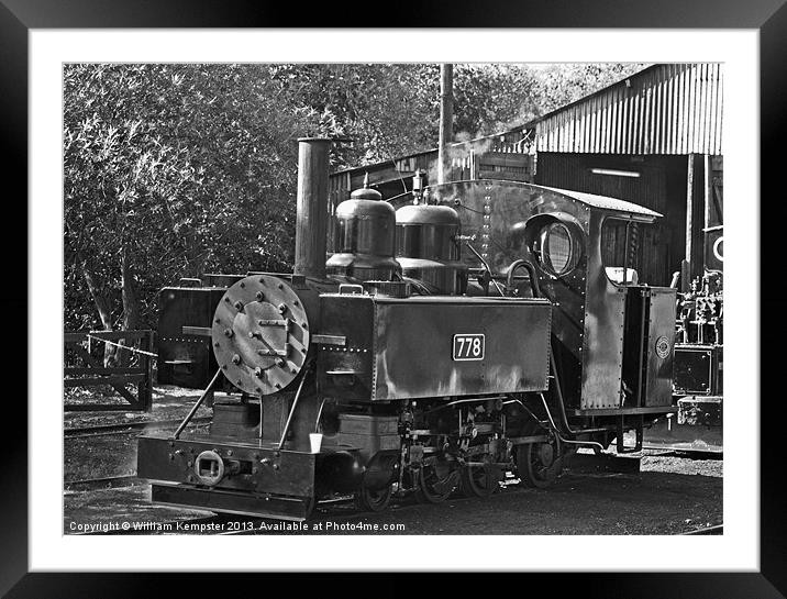 778 Baldwin War Department locomotive Framed Mounted Print by William Kempster