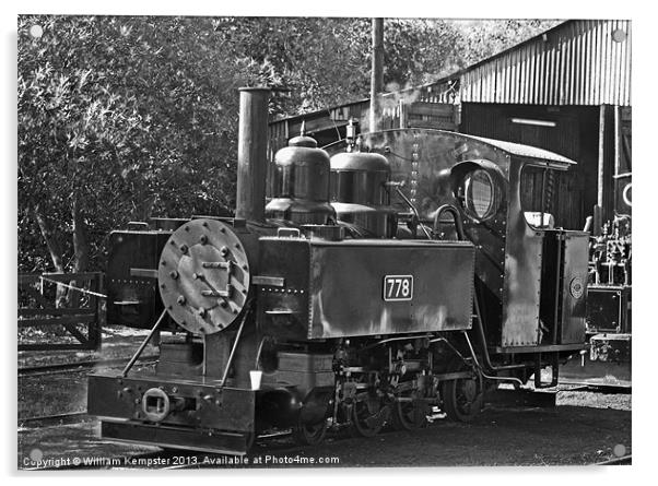 778 Baldwin War Department locomotive Acrylic by William Kempster