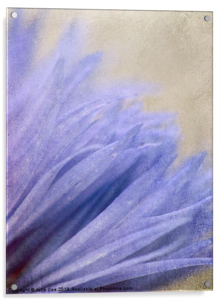 Petals of Blue Acrylic by Julie Coe