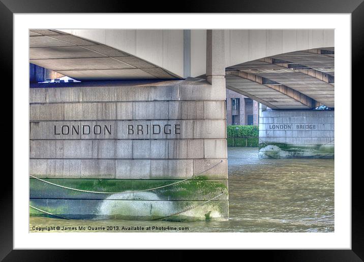 London Bridge Framed Mounted Print by James Mc Quarrie