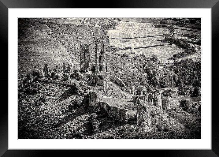 Corfe Castle, Dorset, England, UK Framed Mounted Print by Mark Llewellyn