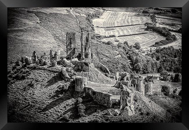 Corfe Castle, Dorset, England, UK Framed Print by Mark Llewellyn