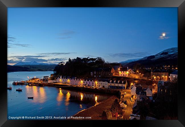 February dawn over Portree pier Framed Print by Richard Smith