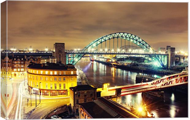 Bright City Lights, Newcastle Canvas Print by Toon Photography