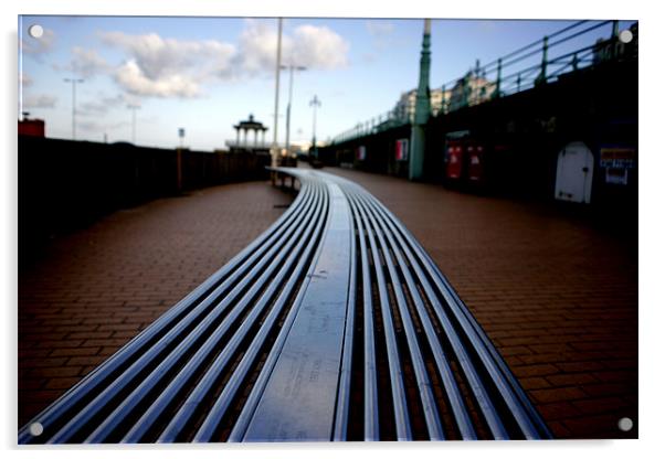 Brighton Bench Acrylic by jim jennings