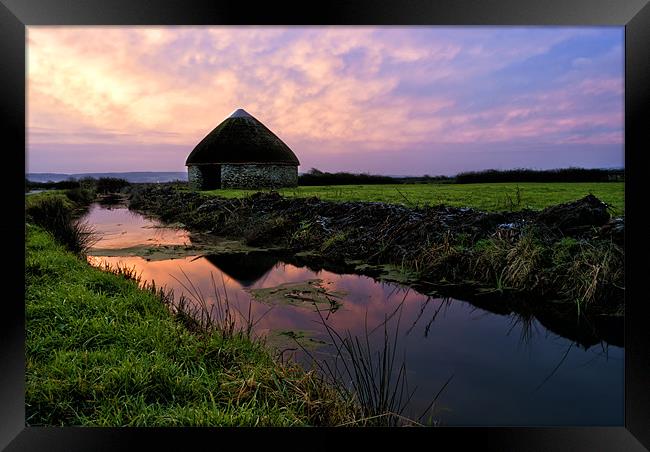 Braunton Marsh sunrise Framed Print by Dave Wilkinson North Devon Ph