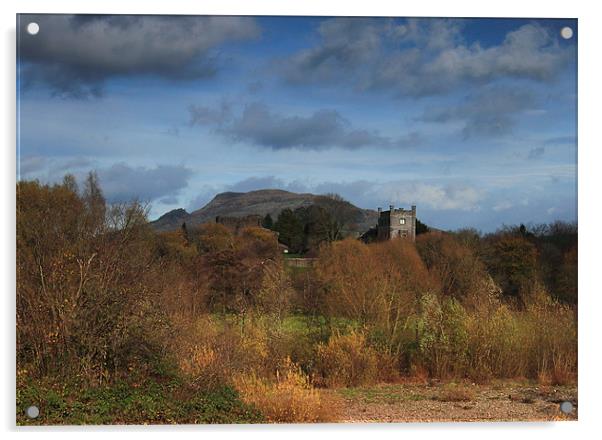 Abergavenny Castle monmouthshire wales uk Acrylic by simon powell