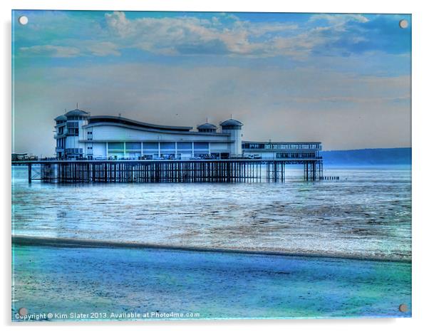Weston Super Mare Pier Acrylic by Kim Slater