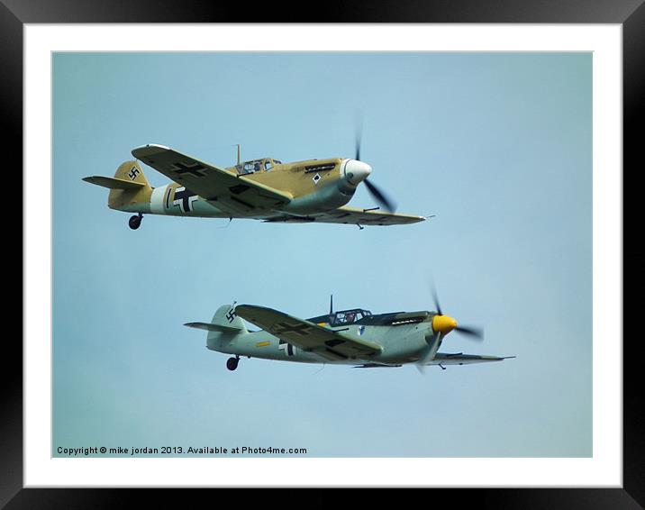 Wings Of The Luftwaffe Framed Mounted Print by mike jordan