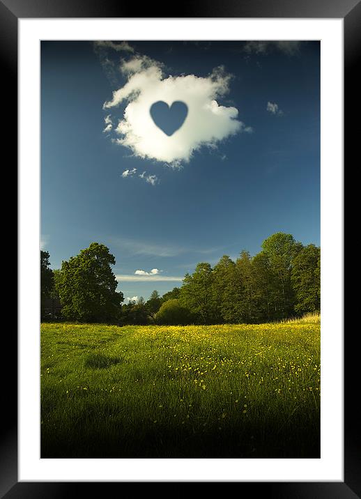 LOVE CLOUD Framed Mounted Print by simon keeping