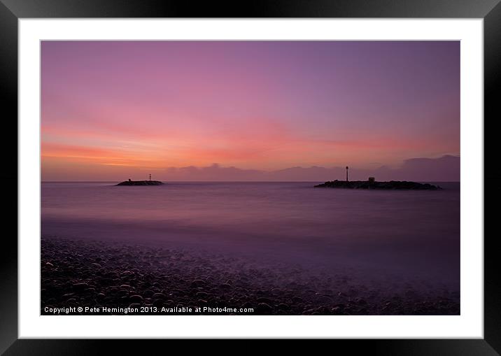 Sidmouth sunrise Framed Mounted Print by Pete Hemington