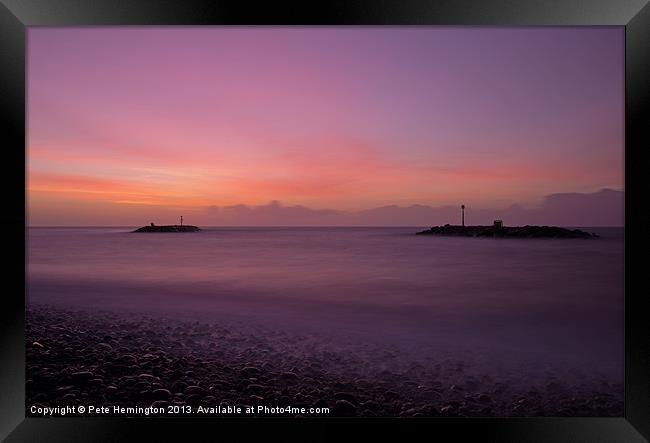 Sidmouth sunrise Framed Print by Pete Hemington
