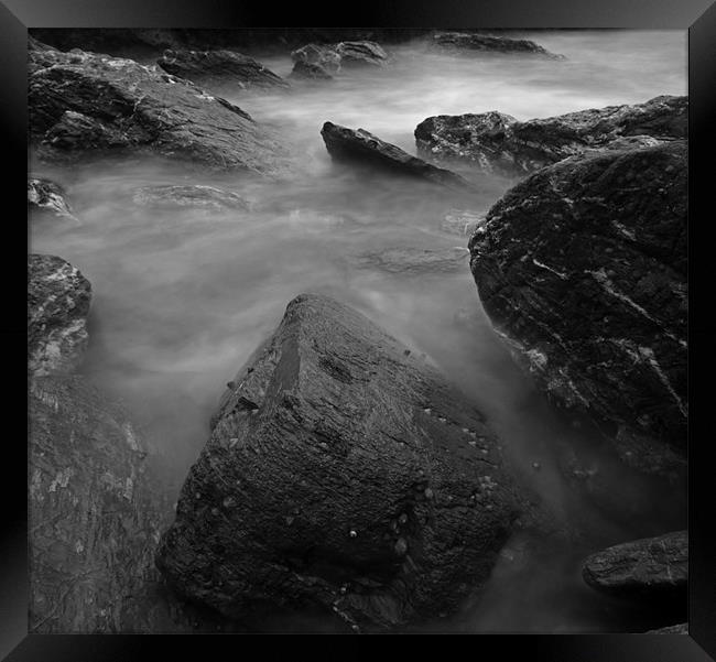 Misty Rock Framed Print by Stephen Walters