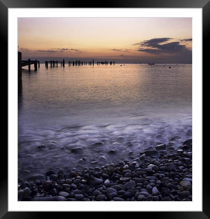 Swanage bay sunrise Framed Mounted Print by Tony Bates